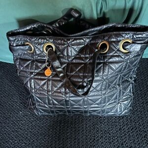 Big Buddha Black Quilted Bag